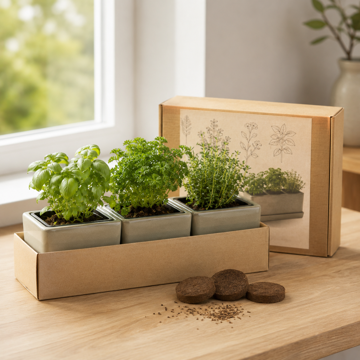 Kräutergarten für die Fensterbank